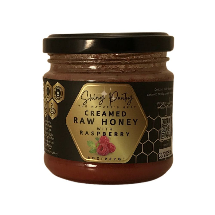 Creamed Raw Honey with Raspberry